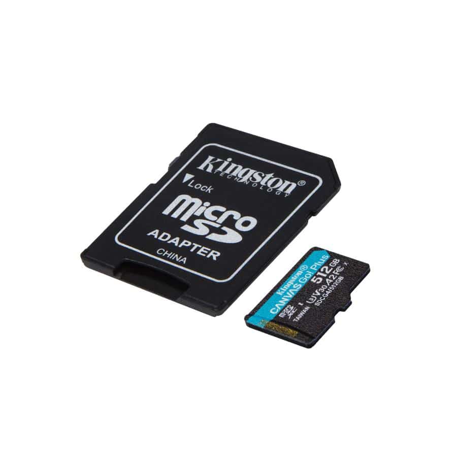 Kingston SDCG4/512GB Canvas Go Plus Gen4 MicroSD + Adapter, 512GB, Class 10, UHS-I, A2 U3 V30 3 Kingston SDCG4/512GB Canvas Go Plus Gen4 MicroSD + Adapter, 512GB, Class 10, UHS-I, A2 U3 V30 - Afbeelding 3