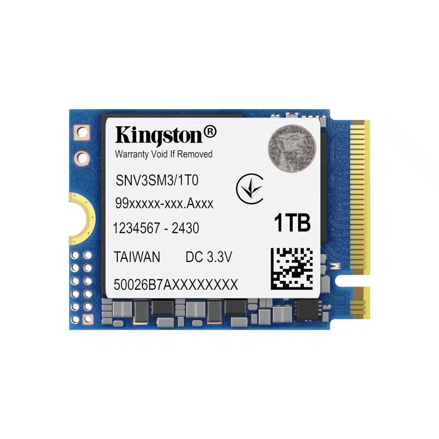 Kingston SNV3SM3/1T0 1000G NV3 SSD, 1 TB, M.2 2230, NVMe 6000 MB/s 1 Kingston SNV3SM3/1T0 1000G NV3 SSD, 1 TB, M.2 2230, NVMe 6000 MB/s