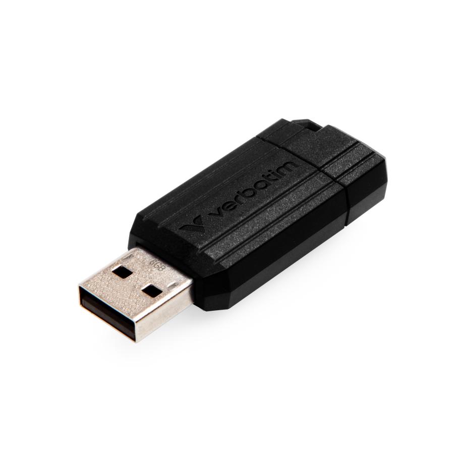 Verbatim 49062 PinStripe USB Drive, 8 GB, USB Type-A, 2.0, 10 MB/s, Slide, Black 1 Verbatim 49062 PinStripe USB Drive, 8 GB, USB Type-A, 2.0, 10 MB/s, Slide, Black