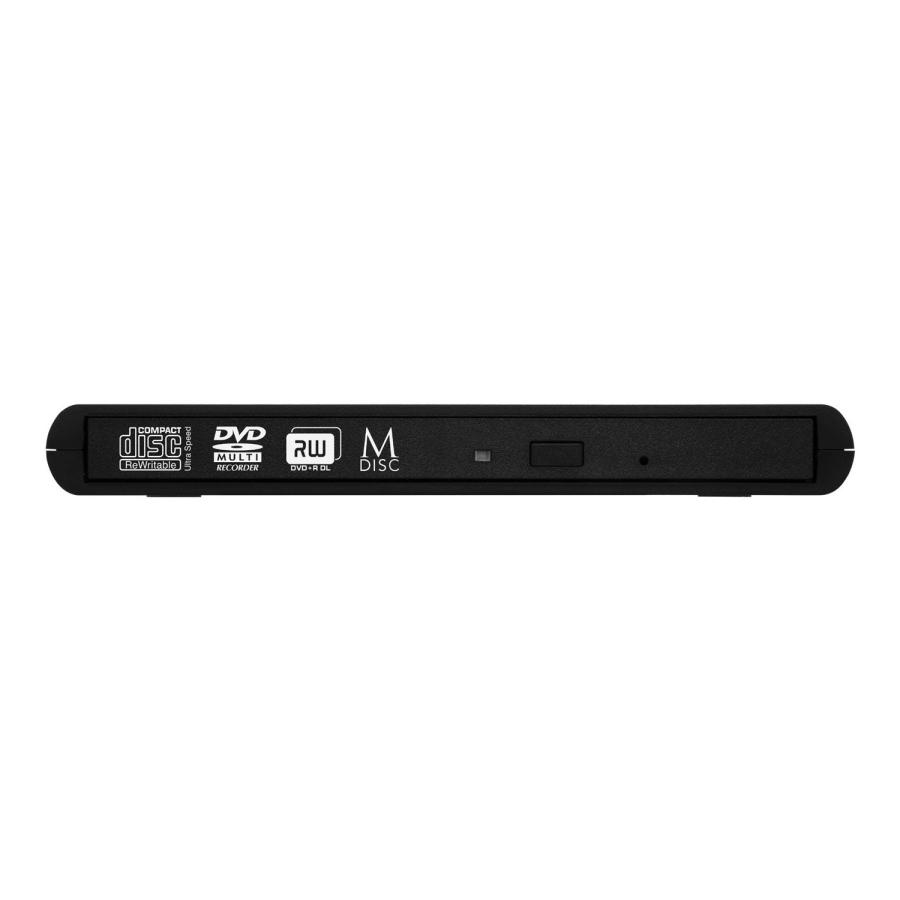 Verbatim 98938 External Slimline CD/DVD Rewriter, USB 2.0, Black, Dual-Layer, DVD-RAM, DVD-ROM 2 Verbatim 98938 External Slimline CD/DVD Rewriter, USB 2.0, Black, Dual-Layer, DVD-RAM, DVD-ROM - Afbeelding 2