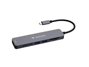Verbatim 32158 USB-C Essentials Multiport Hub, HDMI 2160p, USB-C, 2x USB-A 3.2 Gen 1, SD & microSD