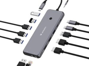 Verbatim 32153 CMH-13 USB-C Multiport Hub, 3.5mm, DisplayPort, HDMI, RJ-45, USB 2.0, USB 3.2 Gen 1