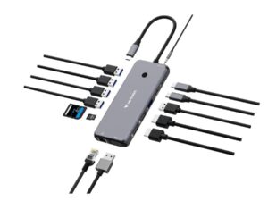 Verbatim 32154 CMH-14 Multiport Hub, USB Type-C, HDMI, RJ-45, USB 2.0, USB 3.2 Gen 1, MicroSD, SD