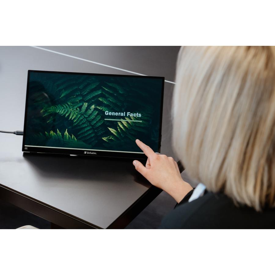 Verbatim 32238 Portable Touchscreen Monitor Ultra HD 4K, 3840 x 2160p, IPS, LED, 350 cd/m², 1000:1 2 Verbatim 32238 Portable Touchscreen Monitor Ultra HD 4K, 3840 x 2160p, IPS, LED, 350 cd/m², 1000:1 - Afbeelding 2