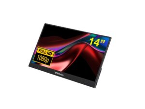 Verbatim 49590 14" Portable Monitor, 35.6 cm, 1920x1080 pixels, Full HD, LCD, 6 ms, Black