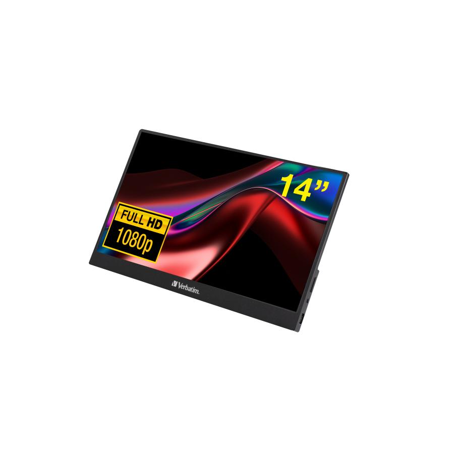 Verbatim 49590 14" Portable Monitor, 35.6 cm, 1920x1080 pixels, Full HD, LCD, 6 ms, Black 1 Verbatim 49590 14" Portable Monitor, 35.6 cm, 1920x1080 pixels, Full HD, LCD, 6 ms, Black