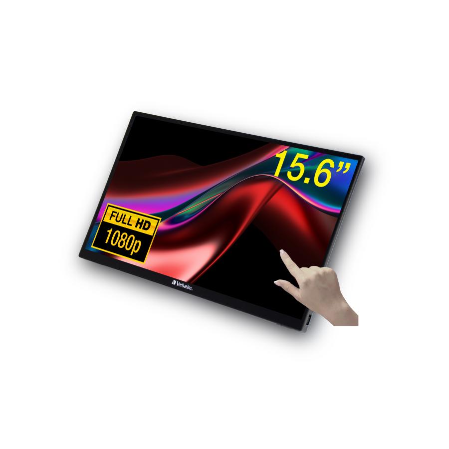 Verbatim 49592 Portable touchscreen Monitor, 15,6", 1920x1080 pixels, Full HD, LCD, 6 ms, Black 1 Verbatim 49592 Portable touchscreen Monitor, 15,6", 1920x1080 pixels, Full HD, LCD, 6 ms, Black