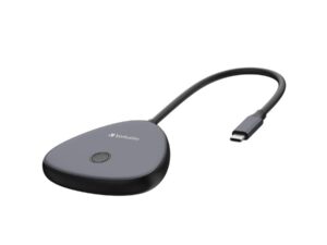Verbatim 32147 Share My Screen USB-C Wireless Display Adapter 4K with Hub WDA-02, USB type-C, Wi-Fi
