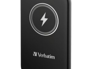 Verbatim 32245 Charge "n" Go Magnetic Wireless Power Bank Black, 10000 mAh, LiPo, Quick Charge