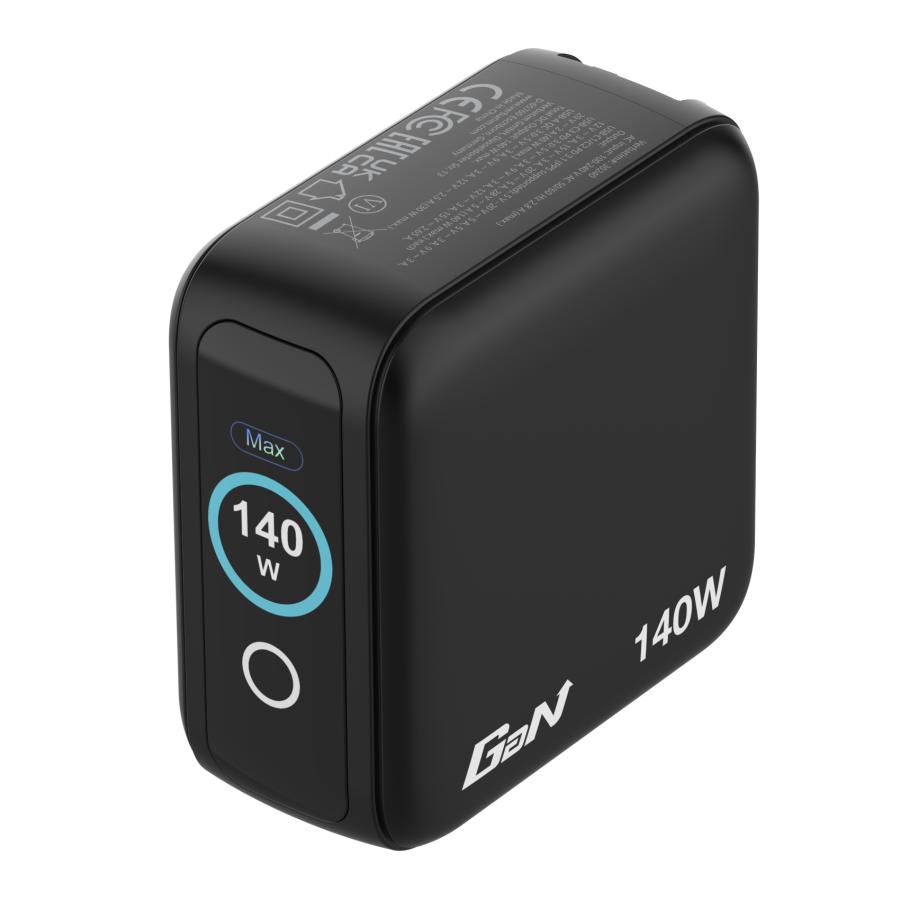 Verbatim 30240 Mini GaN Charger with Display, 140W, Indoor, AC, 28 V, Black 1 Verbatim 30240 Mini GaN Charger with Display, 140W, Indoor, AC, 28 V, Black