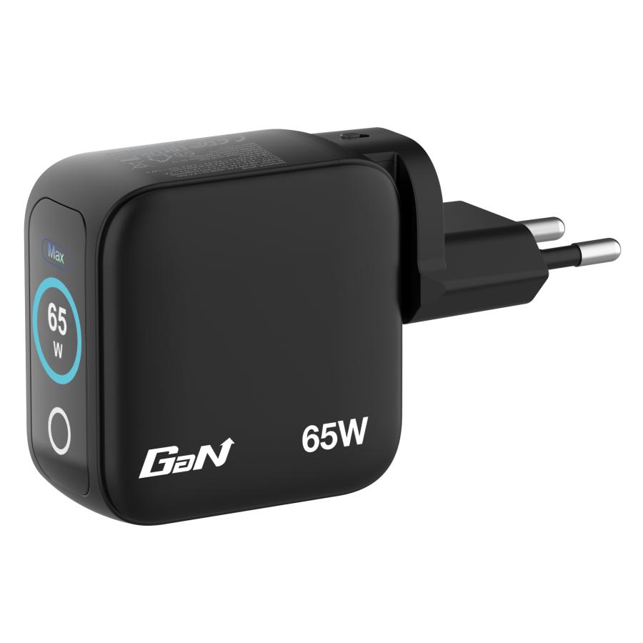 Verbatim 30238 Mini GaN Charger with Display, 65W, Indoor, AC, 20 V, Black 3 Verbatim 30238 Mini GaN Charger with Display, 65W, Indoor, AC, 20 V, Black - Afbeelding 3