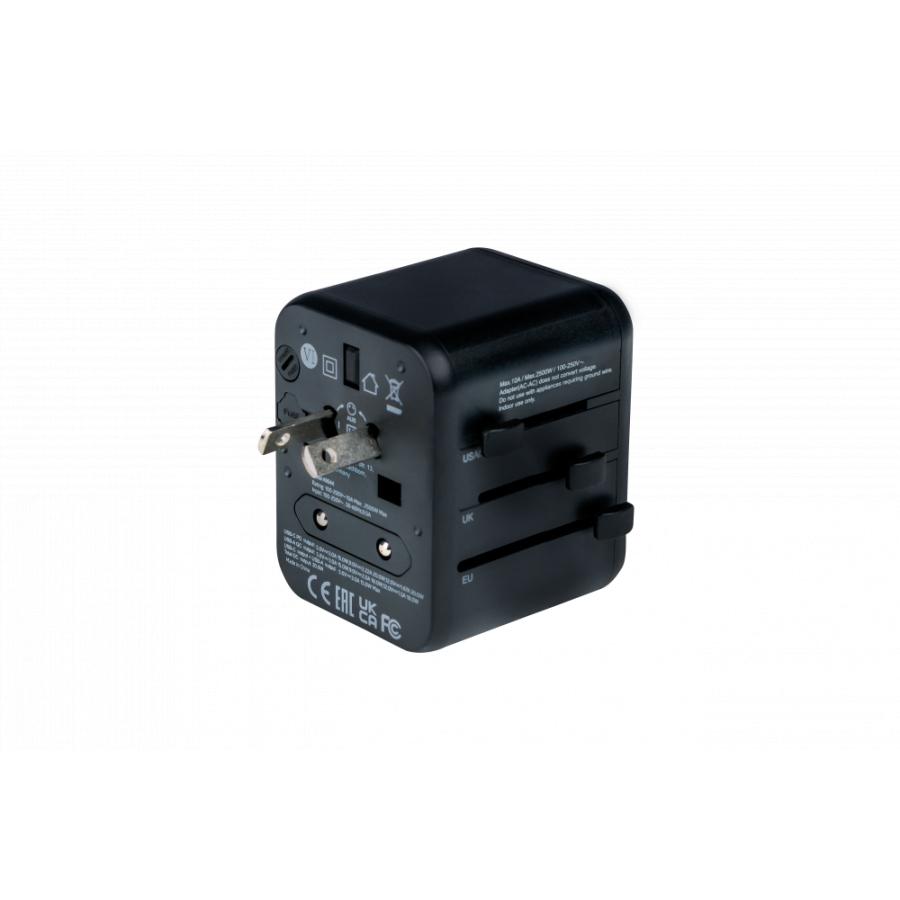 Verbatim 49544 Universal Travel Adapter, USB PD 20W, QC, 1x USB, 1x USB Type-C 2 Verbatim 49544 Universal Travel Adapter, USB PD 20W, QC, 1x USB, 1x USB Type-C - Afbeelding 2