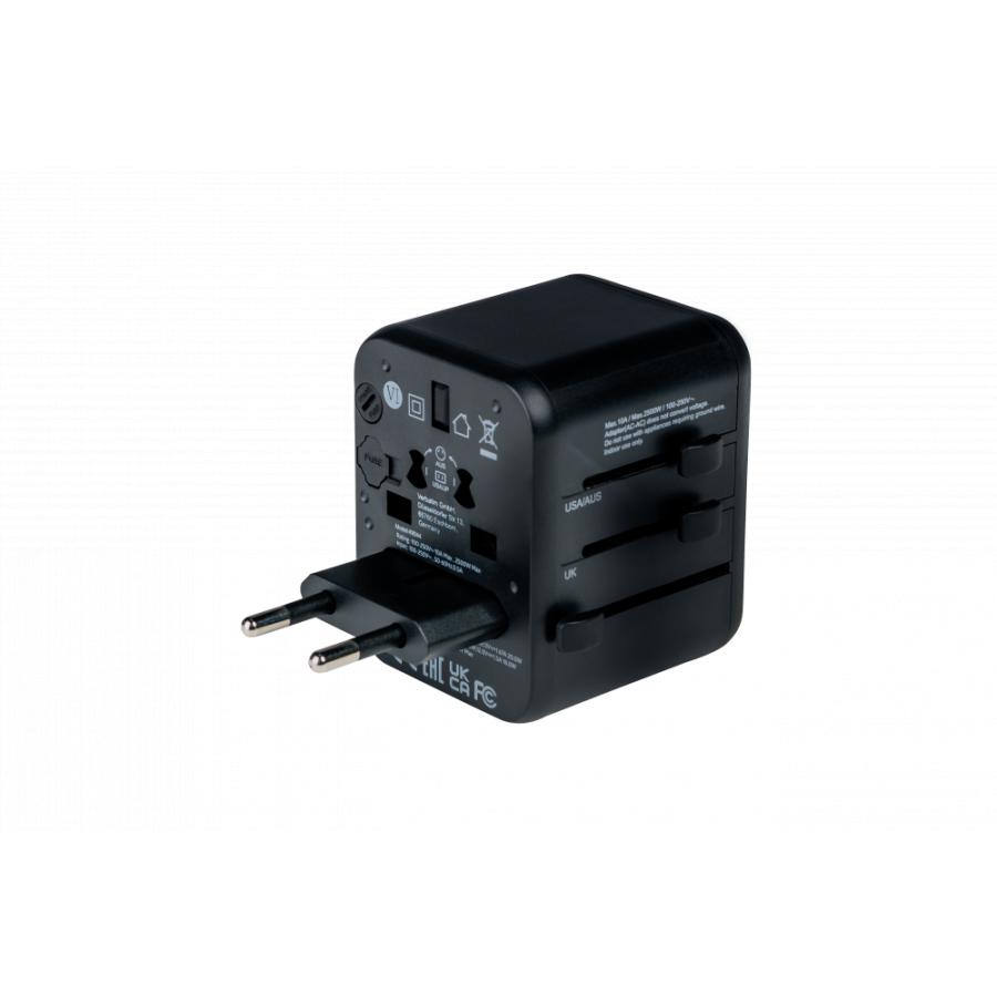 Verbatim 49544 Universal Travel Adapter, USB PD 20W, QC, 1x USB, 1x USB Type-C 3 Verbatim 49544 Universal Travel Adapter, USB PD 20W, QC, 1x USB, 1x USB Type-C - Afbeelding 3
