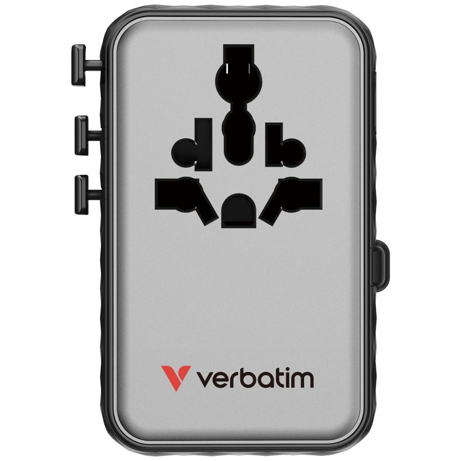 Verbatim 30191 Charge "n" Travel 100W Universal Travel Adapter with retractable cable Black, Indoor 2 Verbatim 30191 Charge "n" Travel 100W Universal Travel Adapter with retractable cable Black, Indoor - Afbeelding 2