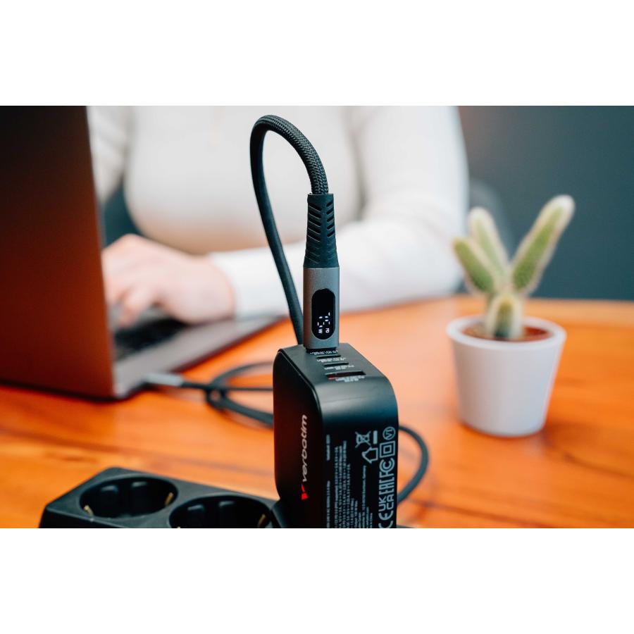 Verbatim 31848 Sync & Charge USB C to USB C 100W Display, USB C, USB 2.0, 0.48 Gbit/s, 1.2 m, Black 5 Verbatim 31848 Sync & Charge USB C to USB C 100W Display, USB C, USB 2.0, 0.48 Gbit/s, 1.2 m, Black - Afbeelding 5