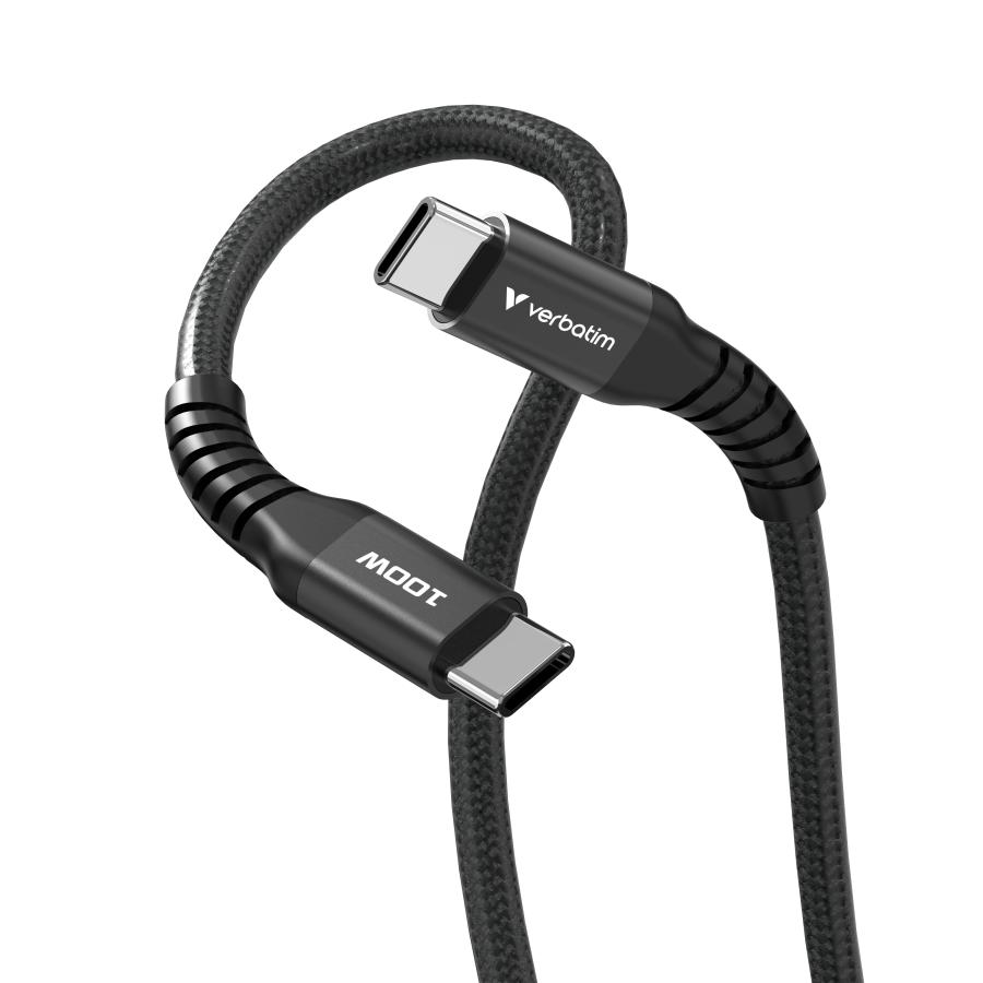 Verbatim 31863 Sync & Charge Magnetic Cable 100W USB-C to USB-C, 480 Mbit/s, 1.2m, Black 4 Verbatim 31863 Sync & Charge Magnetic Cable 100W USB-C to USB-C, 480 Mbit/s, 1.2m, Black - Afbeelding 4