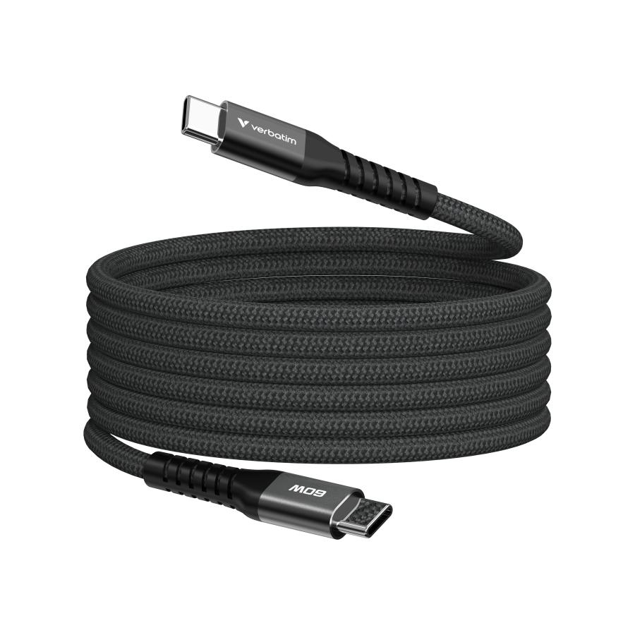 Verbatim 31859 Sync & Charge Magnetic Cable 60W USB-C to USB-C, 480 Mbit/s, 1.2, Black 1 Verbatim 31859 Sync & Charge Magnetic Cable 60W USB-C to USB-C, 480 Mbit/s, 1.2, Black