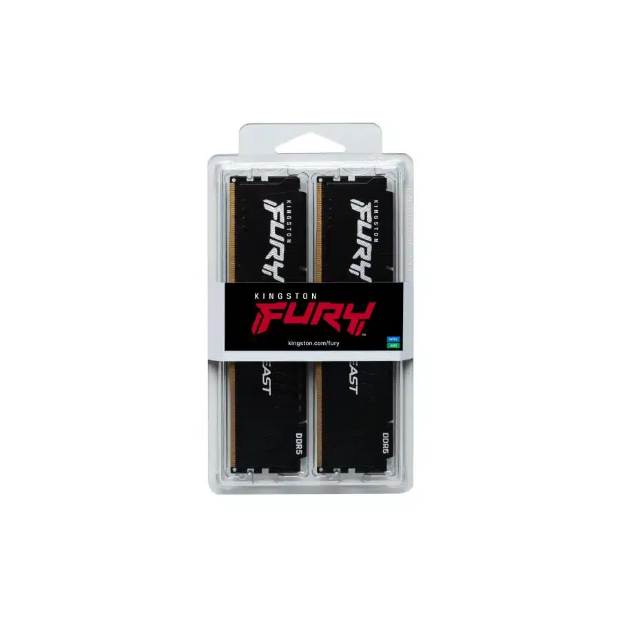 Kingston KF560C36BBE2K2-32 FURY Beast DDR5 Kit, 32GB, DIMM, 6000 Mhz, CL36, Black EXPO 5 Kingston KF560C36BBE2K2-32 FURY Beast DDR5 Kit, 32GB, DIMM, 6000 Mhz, CL36, Black EXPO - Afbeelding 5