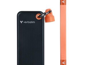 Verbatim 32418 Pocket SSD, 256 GB, USB Type-C, USB 3.2 Gen 2, 1000 MB/s, Black/Orange