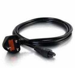Power cable UK, 230V 1,8m IEC-60320-C5 black