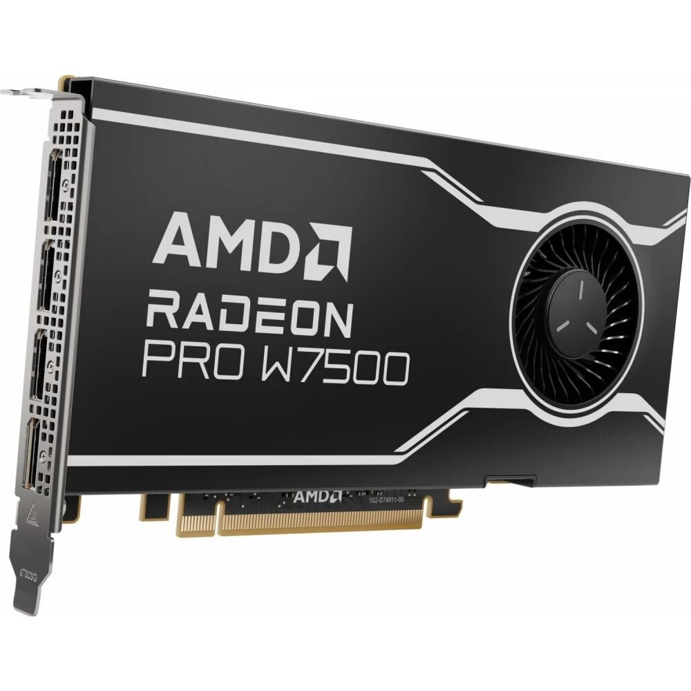 AMD Radeon PRO W7500 | 8GB GDDR6 | PCIe 4.0 x8 | 4x DisplayPort 2.1 | Workstation Videokaart 1 AMD Radeon PRO W7500 | 8GB GDDR6 | PCIe 4.0 x8 | 4x DisplayPort 2.1 | Workstation Videokaart