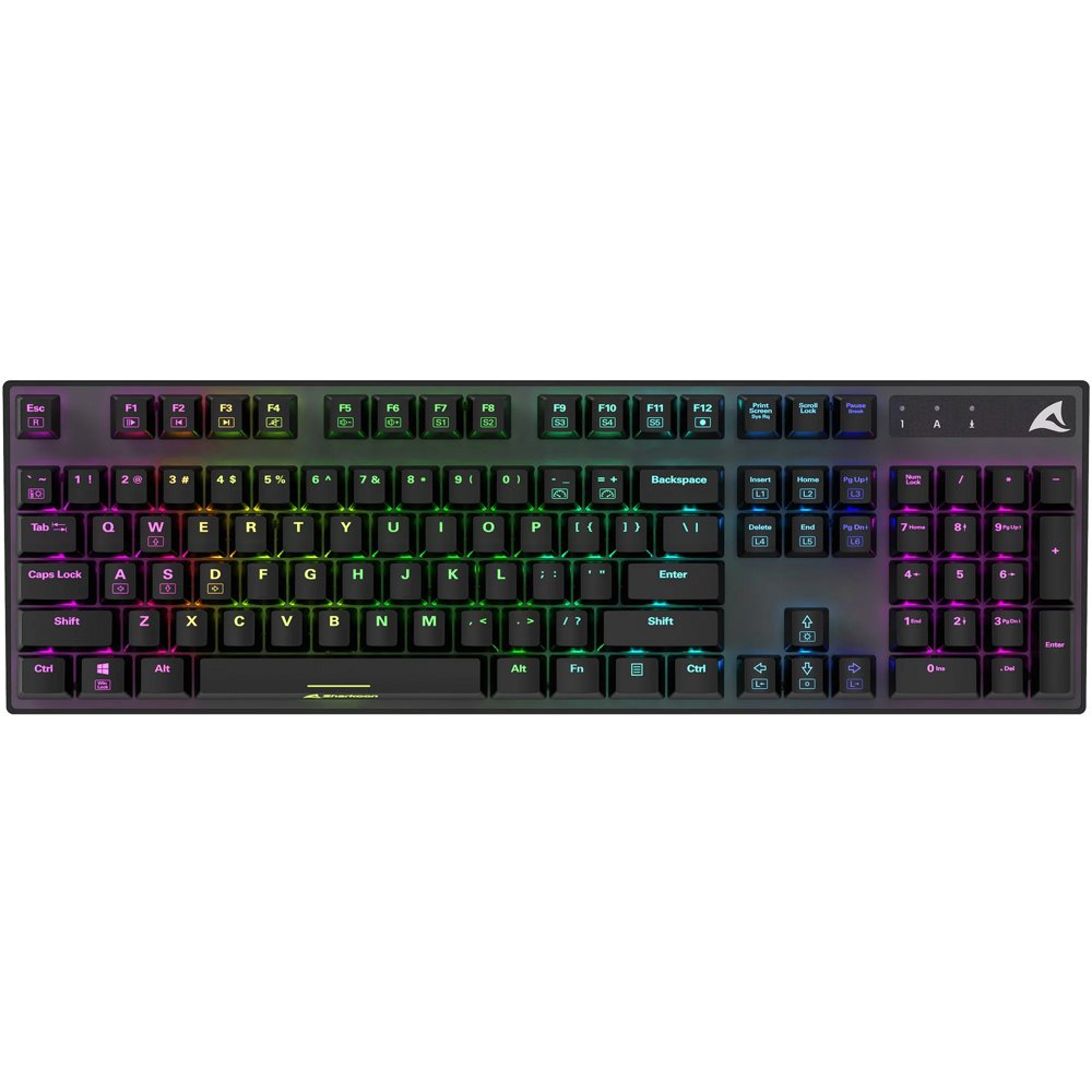 Sharkoon SKILLER SGK20 RGB | Mechanisch Gaming Toetsenbord | QWERTY | Zwart 2 Sharkoon SKILLER SGK20 RGB | Mechanisch Gaming Toetsenbord | QWERTY | Zwart - Afbeelding 2