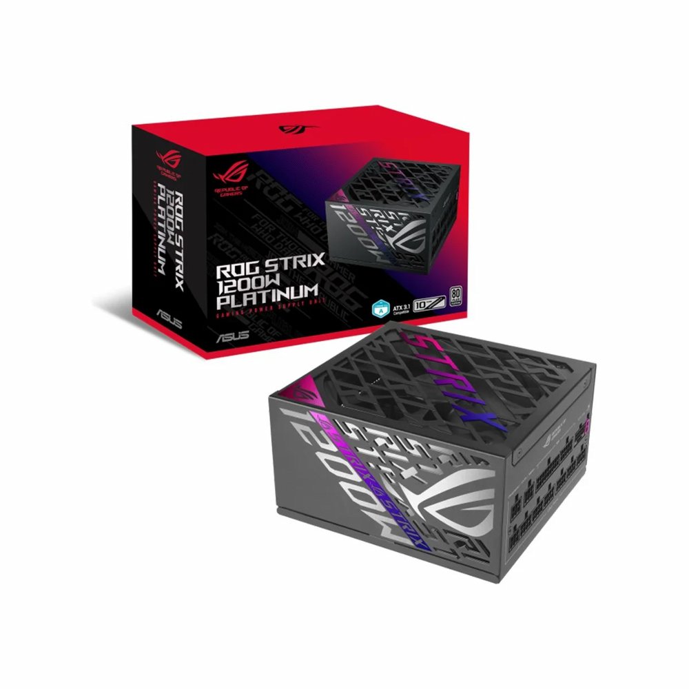 ASUS ROG Strix 1200W ATX Voeding | 80 PLUS Platinum | ATX 3.1 | PCIe 5.1 | Volledig Modulair 1 ASUS ROG Strix 1200W ATX Voeding | 80 PLUS Platinum | ATX 3.1 | PCIe 5.1 | Volledig Modulair