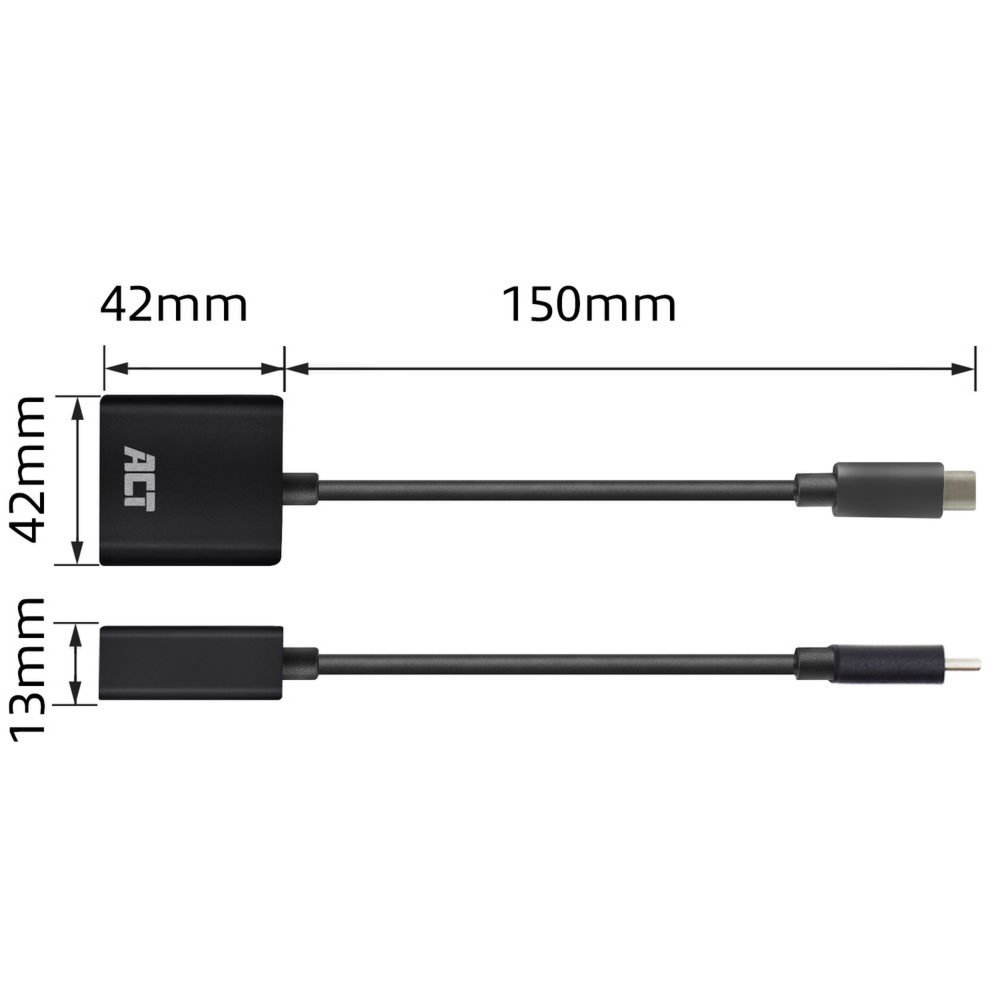ACT AC7320 | USB-C naar DisplayPort Adapter | 0,15 m | Zwart 7 ACT AC7320 | USB-C naar DisplayPort Adapter | 0,15 m | Zwart - Afbeelding 7