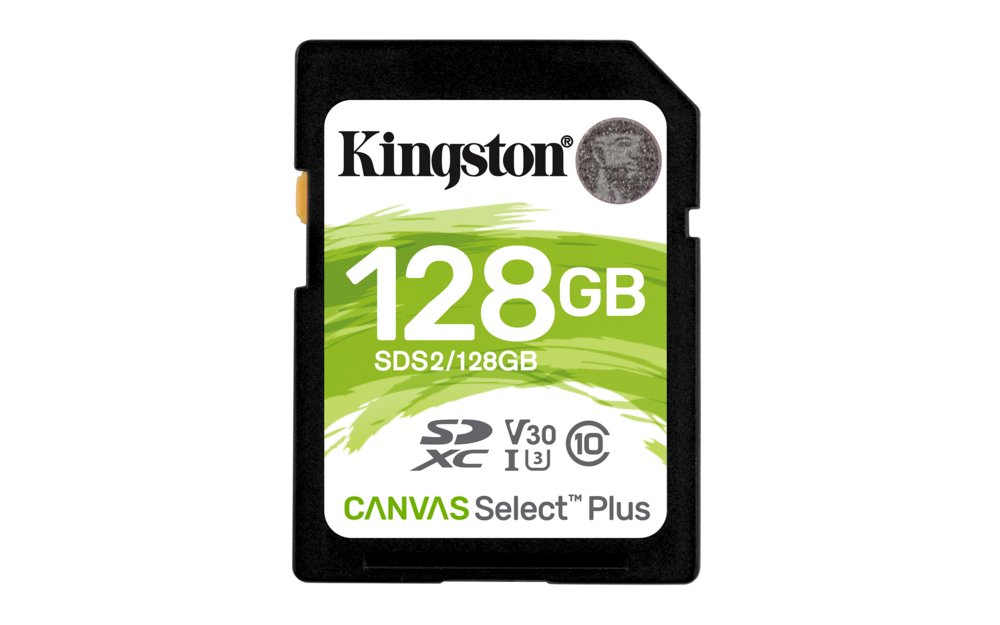 Kingston Canvas Select Plus | SDXC | 128GB | Class 10 | UHS-I U1 1 Kingston Canvas Select Plus | SDXC | 128GB | Class 10 | UHS-I U1