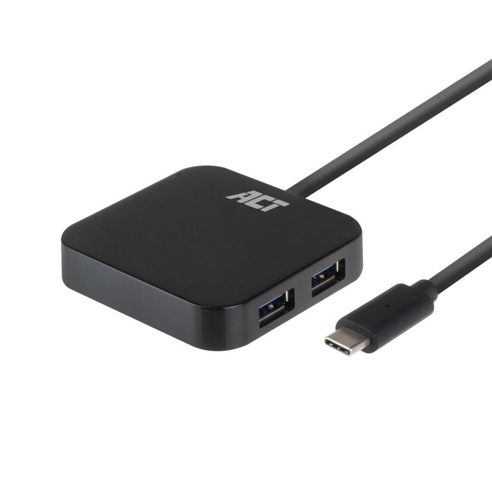 ACT AC6410 | USB 3.2 Gen 2 Hub | Type-C | 5 Gbit/s | Zwart 1 ACT AC6410 | USB 3.2 Gen 2 Hub | Type-C | 5 Gbit/s | Zwart