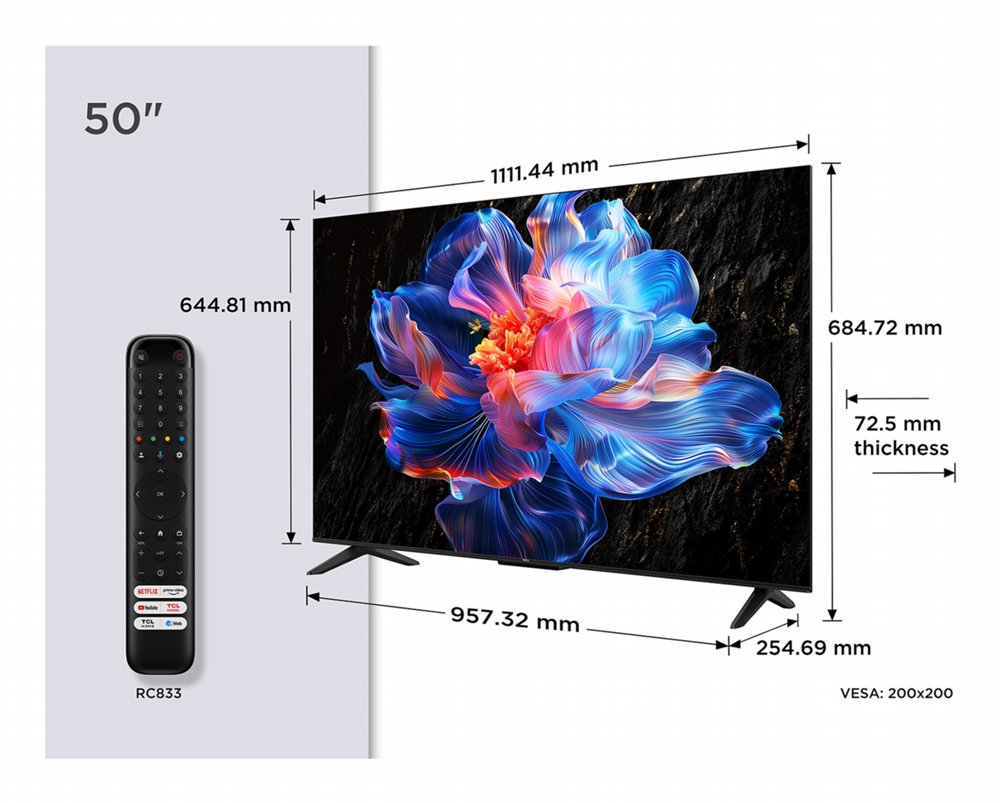 TCL 50P6K | 50" 4K UHD LED TV | HDR10 | Google TV 1 TCL 50P6K | 50" 4K UHD LED TV | HDR10 | Google TV