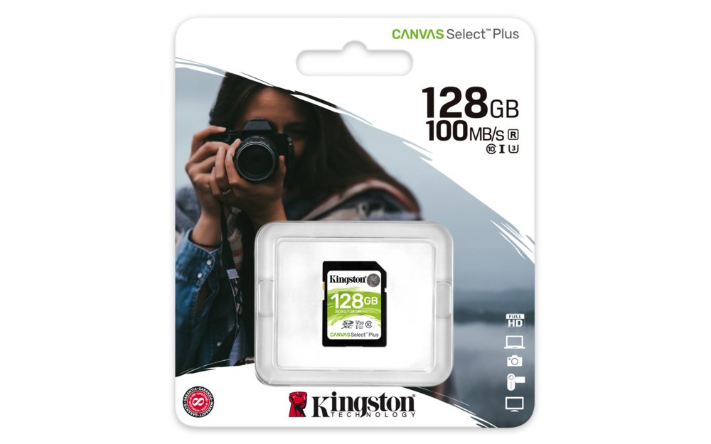 Kingston Canvas Select Plus | SDXC | 128GB | Class 10 | UHS-I U1 3 Kingston Canvas Select Plus | SDXC | 128GB | Class 10 | UHS-I U1 - Afbeelding 3