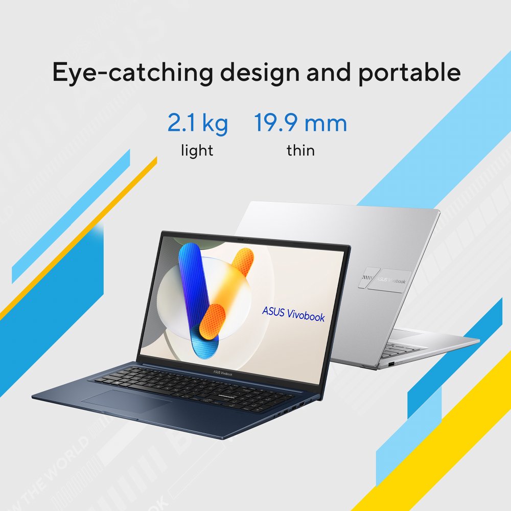 ASUS Vivobook 17 X1704VA | 17.3'' Full HD IPS | Intel Core 5 120U | 16GB RAM | 512B SSD | W11 Home | Quiet Blue 14 ASUS Vivobook 17 X1704VA | 17.3'' Full HD IPS | Intel Core 5 120U | 16GB RAM | 512B SSD | W11 Home | Quiet Blue - Afbeelding 14