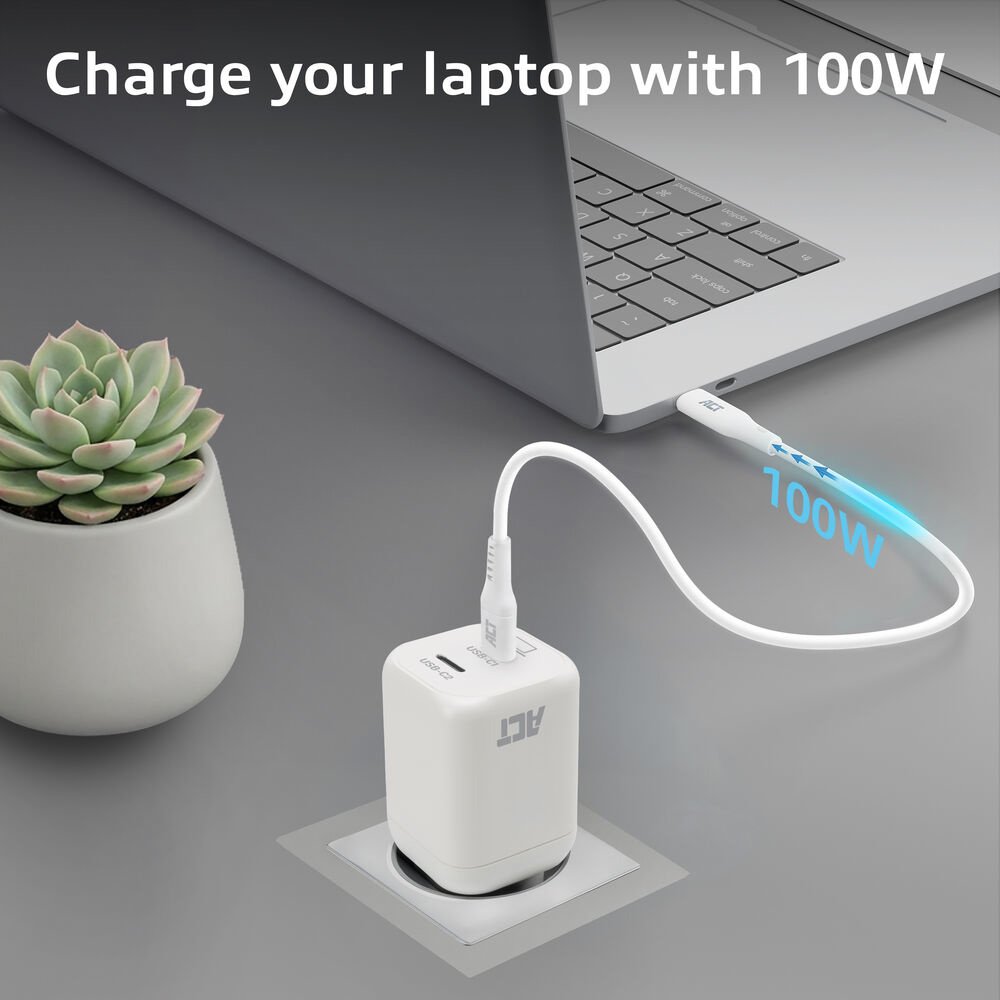 ACT AC2175 | 100W USB-C-lader | 2× USB-C | Power Delivery 3.2 | PPS & AVS | GaNFast 6 ACT AC2175 | 100W USB-C-lader | 2× USB-C | Power Delivery 3.2 | PPS & AVS | GaNFast - Afbeelding 6