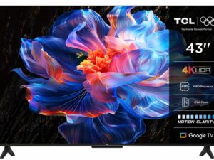 TCL 43P69K 43" | 4K UHD Smart TV | Google TV | Dolby Vision | Zwart