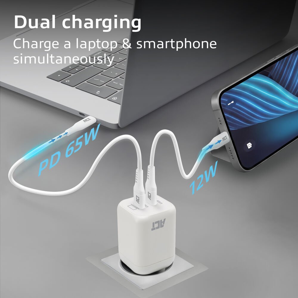 ACT AC2175 | 100W USB-C-lader | 2× USB-C | Power Delivery 3.2 | PPS & AVS | GaNFast 7 ACT AC2175 | 100W USB-C-lader | 2× USB-C | Power Delivery 3.2 | PPS & AVS | GaNFast - Afbeelding 7