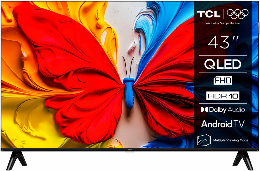 TCL 43S51K 43" | Full HD QLED Smart TV | Google TV | HDR10 | Zwart 1 TCL 43S51K 43" | Full HD QLED Smart TV | Google TV | HDR10 | Zwart