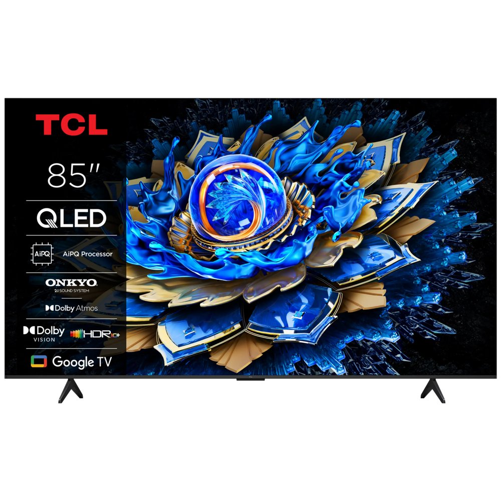 TCL 85T69C 85" | 4K QLED Smart TV | Google TV | Dolby Vision | Zwart 1 TCL 85T69C 85" | 4K QLED Smart TV | Google TV | Dolby Vision | Zwart