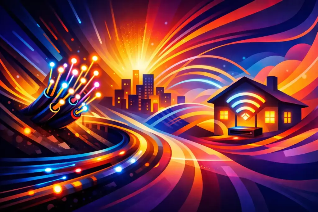 Hoe werkt glasvezel thuis? Van straat tot wifi 1 Hoe werkt glasvezel thuis? Van straat tot wifi