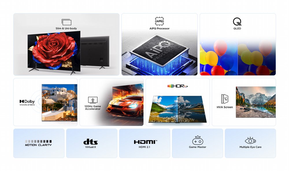 TCL P7K 85P7K | 85" 4K QLED | Google TV | Dolby Vision & HDR10+ 9 TCL P7K 85P7K | 85" 4K QLED | Google TV | Dolby Vision & HDR10+ - Afbeelding 9